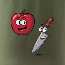 Parové triko - Jablko a nůž