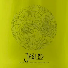 Ještěd - vrstevnice v kruhu