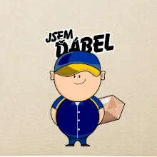 Jsem ďábel doručovatel modro žlutý