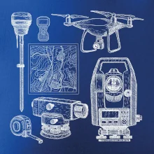 Geodet teodolit dron