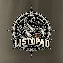 Listopadový štír v kompasu s whisky