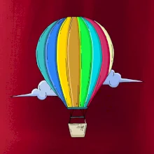 Horkovzdušný balon v oblacích