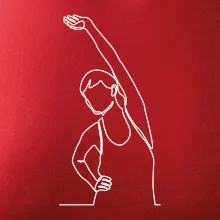 Protahující se žena jedním tahem