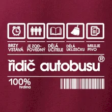 Čárový kód řidič autobusu