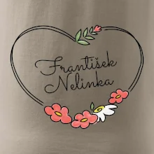 Srdce velké - Tričko se jmény dětí