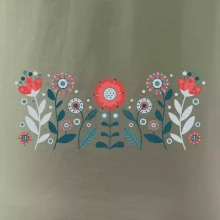 Folklor - květiny v řadě