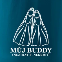 Můj buddy dvě překřížené potápěčské ploutve