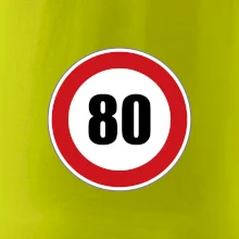 Dopravní značka - omezení rychlosti 80