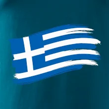 Řecko vlajka - štětkou