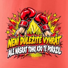 Není důležité vyhrát - komiksové červené boxerské rukavice