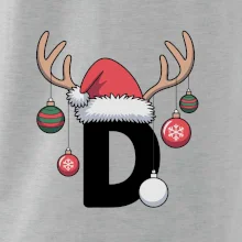 Vanoční rodinná trička - písmeno a čepice