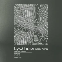 Lysá hora - vrstevnice v obdélníku