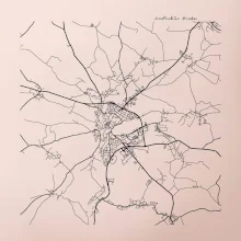 Černobílá mapa  Jindřichův Hradec (37701)