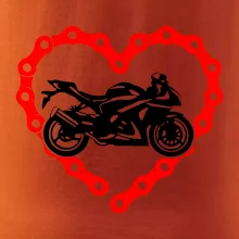 Moto srdce řetěz - silniční