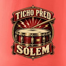 Ticho před sólem - vintage bubenický emblém