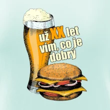 Pivo a burger vím co je dobrý