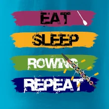 Eat sleep rowing repeat barevné