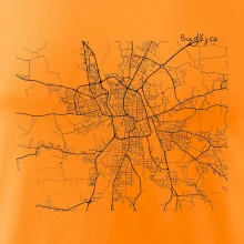 Mapy měst černobílé Budějce