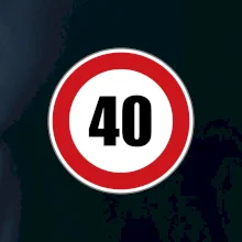 Dopravní značka - omezení rychlosti 40 Dopravní značka - omezení rychlosti 40