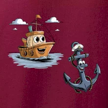 Parové triko - Loď a kotva