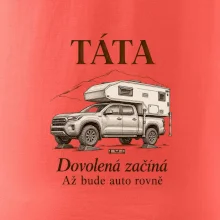 Táta dovolená začíná až bude auto rovně obytný pick-up