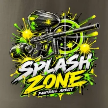 Neonový zásah splash zone paintball