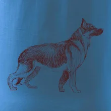 Německý ovčák -  kreslený skica