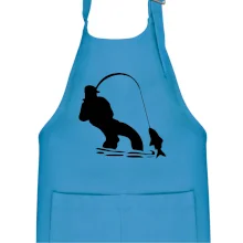 Rybář tahající rybu