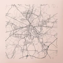 Mapy měst černobílé Plzeň