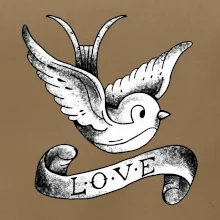 Love holubice - kreslená