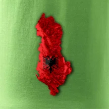 Mapa Albánie reliéf hor