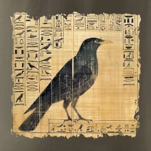 Egyptské hieroglyfy pták