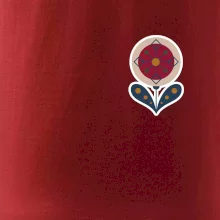 Folklor na prsu květina kulatá