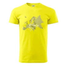 Mapa Evropy - srdce v Ukrajině