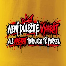 Není důležité vyhrát - pouliční graffiti s červenými tahy