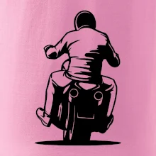 Motorkář na zádech - chopper