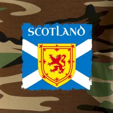 Skotská vlajka s erbem lva