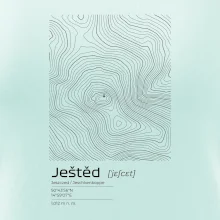 Ještěd - vrstevnice v obdélníku