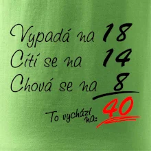 Vypadá, cítí se, chová se - 40 let