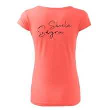 Skvělá ségra - nápis na zádech