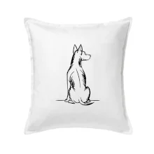 Pes kreslený zezadu