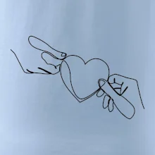 Dvě ruce a srdce jedním tahem