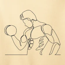 Fitness muž jedním tahem