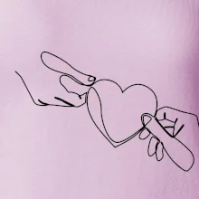 Dvě ruce a srdce jedním tahem