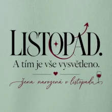 Listopad a tím je vše vysvětleno typografie s vínem