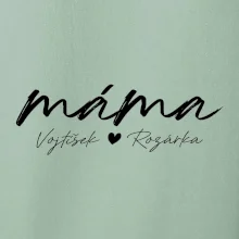 Triko máma psací se jmény dětí
