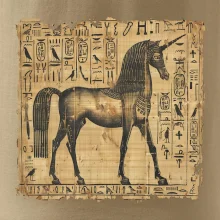 Egyptské hieroglyfy jednorožec