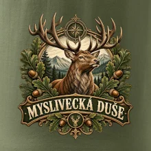 Myslivecká duše jelen a lesní erb
