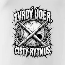 Tvrdý úder čistý rytmus - černobílé zkřížené paličky