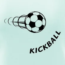 Kickball nápis šikmo